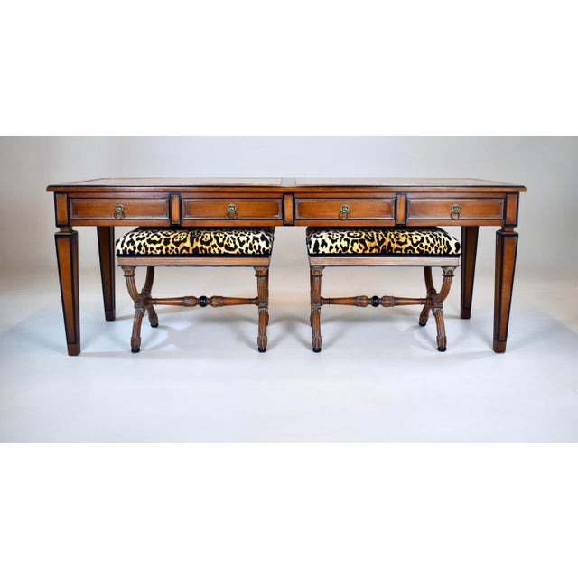 Neoclassical Neoclassical Style Italian Directoire Console Table, Rosso Verona Marble Top For Sale - Image 3 of 16