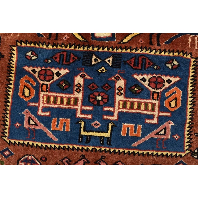 1990s Fine Quchan Rug 6'7'' X 9'6'' Brown Wool/Silk Hand-Knotted Oriental Carpet For Sale - Image 5 of 15