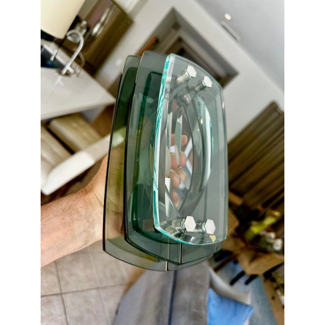 Pair of Fontana Arte Style Italian Sconces For Sale - Image 10 of 12