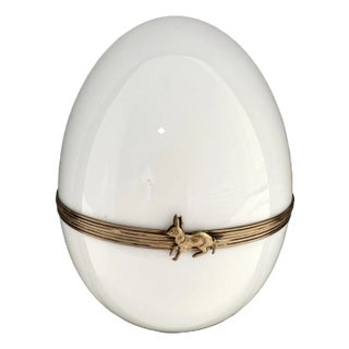 Vintage Porcelain Hinged Egg Box For Sale