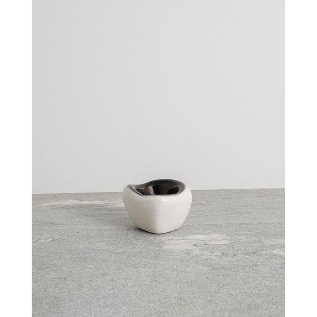 Ceramic French Mid-Century White & Golden Ceramic Bowl by Denise Gatard, 1960s For Sale - Image 7 of 7