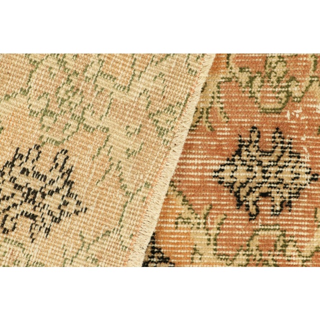 Textile Vintage Zeki Müren Rug in Beige With Colorful Geometric Pattern From Rug & Kilim For Sale - Image 7 of 7