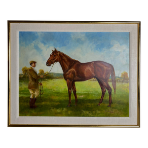Original Oil Equestrian Painting of Man O’ War by Scharff
