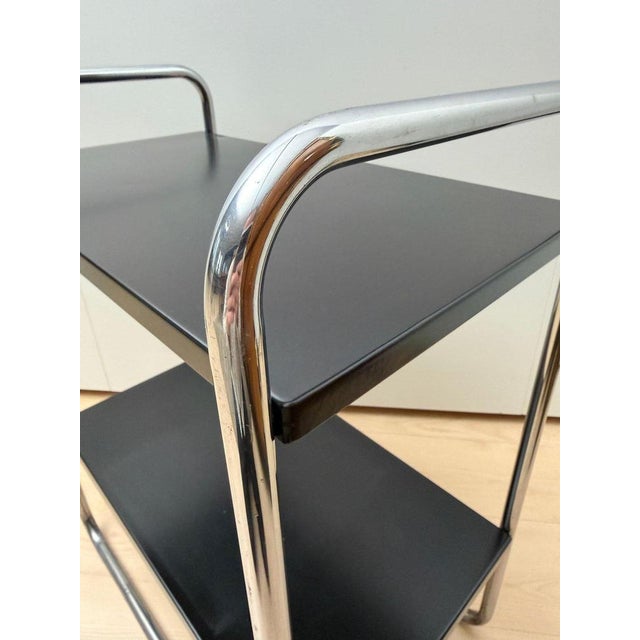 Steel Tube Side Table in Black and Chrome from Mauser Werke, Germany, 1950 For Sale - Image 10 of 18