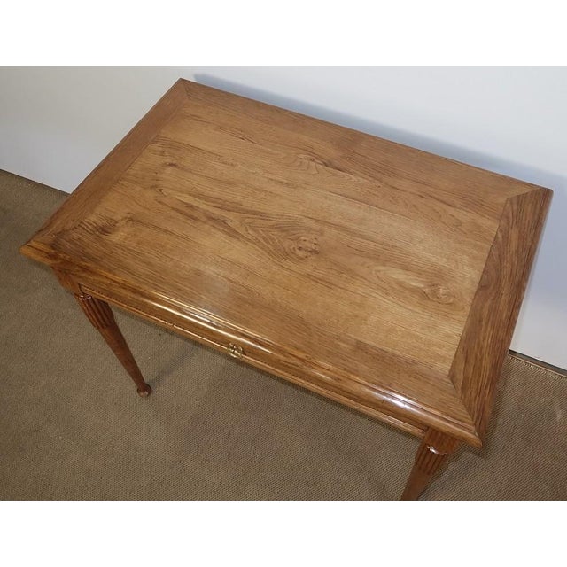 Louis XVI Style Solid Oak Desk, 1900s For Sale - Image 5 of 18
