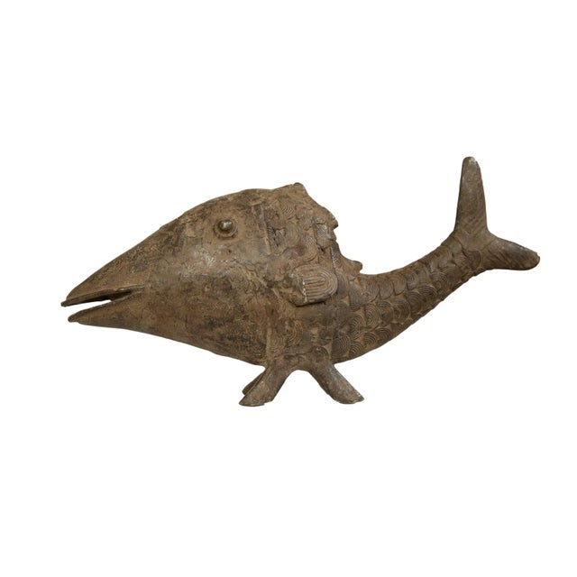 Bronze Vintage African Bronze Fish For Sale - Image 8 of 8