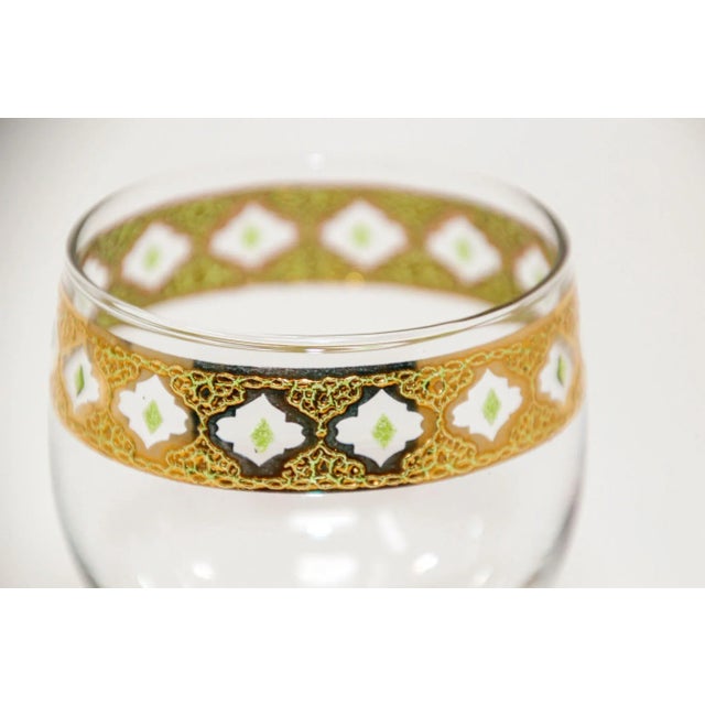 Set of 3 Vintage Culver Ltd Tyrol 22k Gold Rim Banding Wine Glasses For Sale In Palm Springs - Image 6 of 13