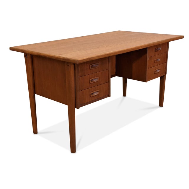 Vintage Danish Mid Century Teak Desk Kai Mig Chairish