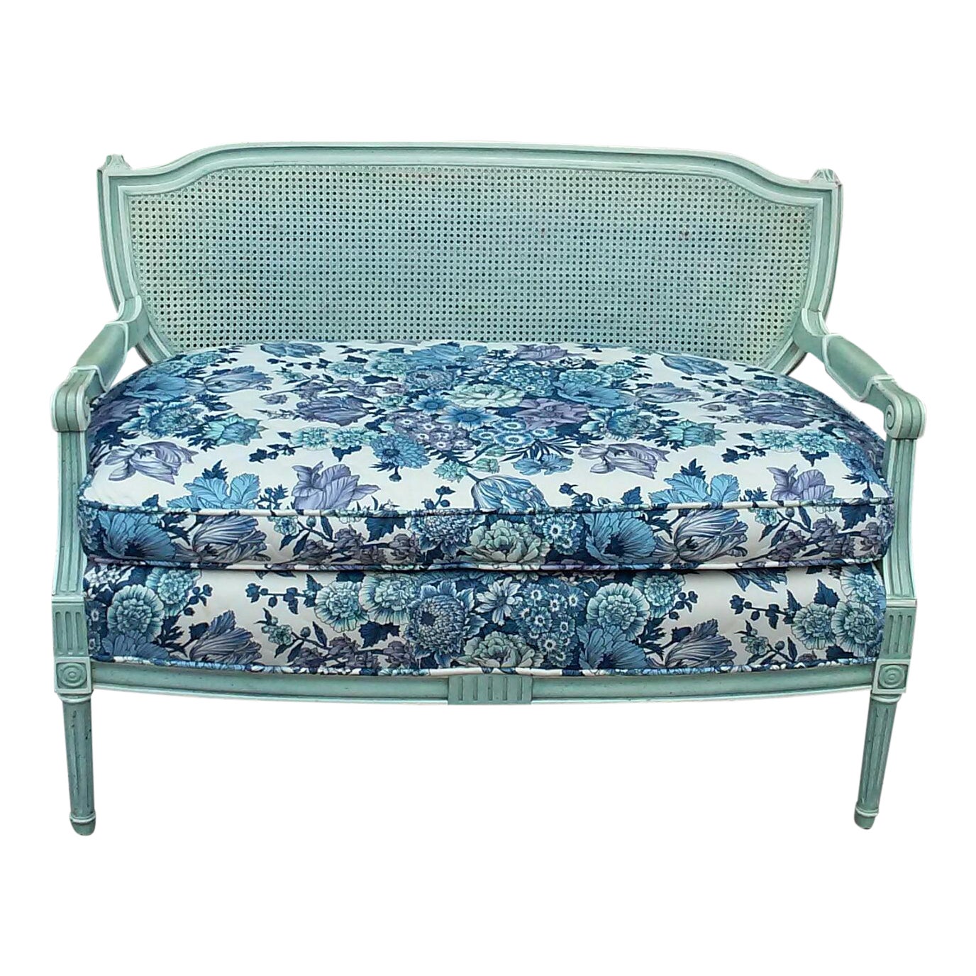 French Cane Back Settee Chairish