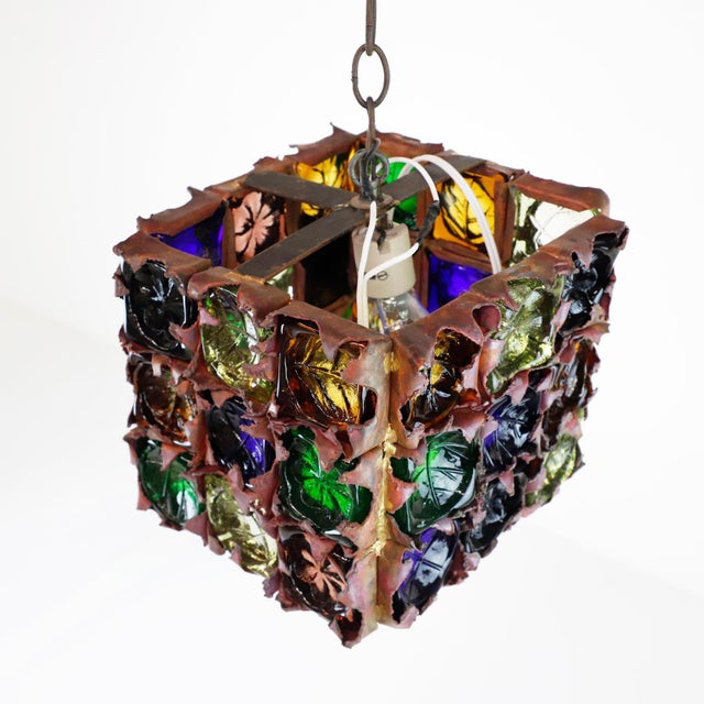 Circa 1970, we offer these original pendant light, these are one of the most stunning samples of Brutalist art designed by...