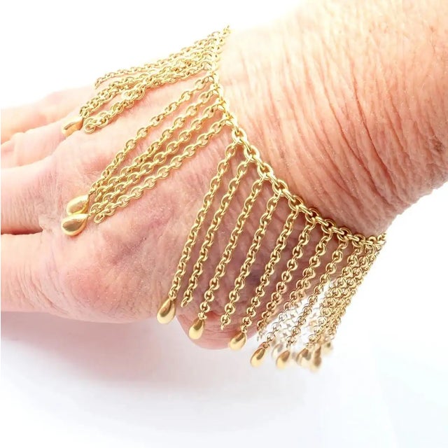 1970s Van Cleef & Arpels Yellow Gold Fringe Bracelet For Sale In Philadelphia - Image 6 of 8