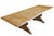 Mid 20th Century Vintage Oak Trestle Dining Table For Sale - Image 5 of 10