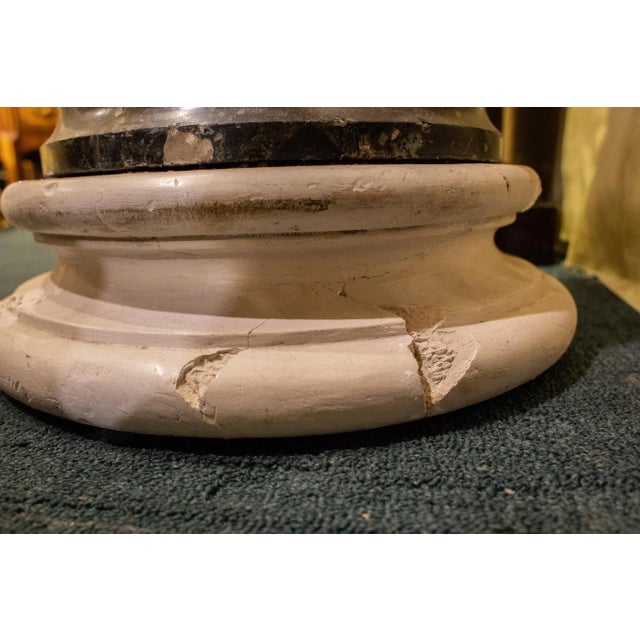 Neoclassical Antique Italian Neoclassical Faux Marble Pedestal For Sale - Image 3 of 6