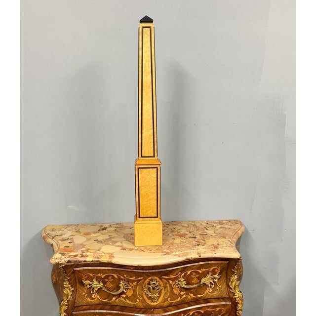 Eye catching pair of italian grand tour obelisks in satinwood great look to this pair of neo classical decorative pieces...