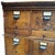 Wood Antique Mahogany 9 Drawer File Cabinet Credenza W/ Art Deco Pulls & Metal Straps For Sale - Image 7 of 14