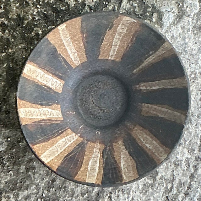 Boho Chic Vintage Boho Striped Studio Pottery Bowl For Sale - Image 3 of 6