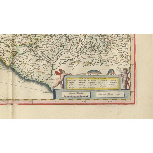 Antique Mexico Map from Blaeu, 1642 For Sale - Image 6 of 11