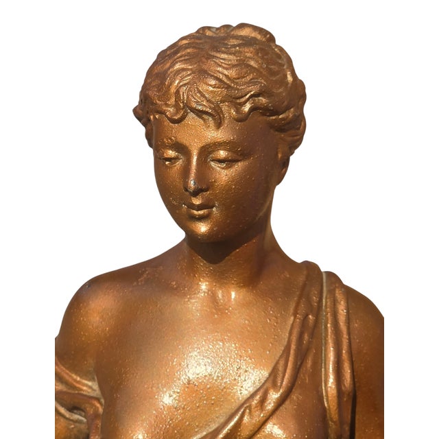 Bronze 19th Century Henri Huppe 'Premier Appel' French Regule Figural Sculpture, C. 1890 For Sale - Image 8 of 10