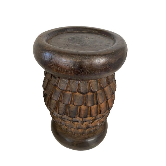Tribal 1970's Tribal Nobility Bamileke Stool/Table /Plant Stand Cameroon 14.5" H For Sale - Image 3 of 7