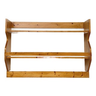 Pine Wall-Mounted Plate Rack by Charlotte Perriand for Les Arcs 1800, France, 1970s For Sale