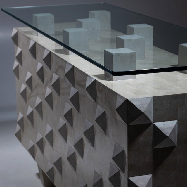 Stone 21st Century Modern Console Table in Scagliola Technique For Sale - Image 7 of 7