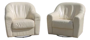 Vintage Swivel Lounge Chairs-a Pair
