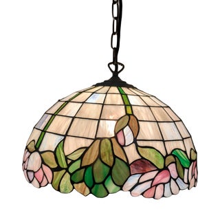 Pendant Light with Floral Pattern in the style of Tiffany For Sale