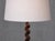 French Sculptural Oak Table Lamp with Barley Twist Stem and Linen Shade, 1950s For Sale - Image 6 of 9