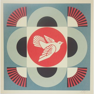 Shepard Fairey, Geometric Dove Blue, Lithograph For Sale