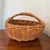 Large vintage gathering basket. Thick wrapped double handle. This is a substantial, sturdy, basket in excellent condition....