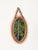 Stunning Mid-Century oval mirror with chain fully made in curved rattan and bamboo. This delightful organic mirror was...
