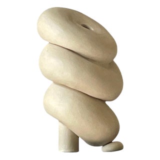 Modder Knowing When to Get Help Ceramic Sculpture by Françoise Jeffrey For Sale
