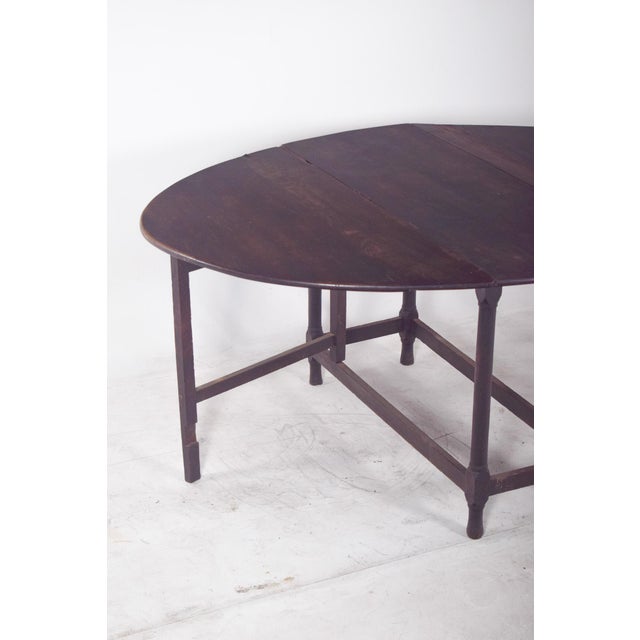Vintage Portuguese Flip Flap Oval-Top Table, 1920s For Sale - Image 9 of 11