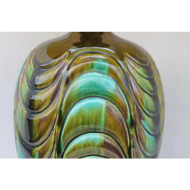 Mid Century Modern Multi Color Glazed Table Lamp For Sale In Miami - Image 6 of 8