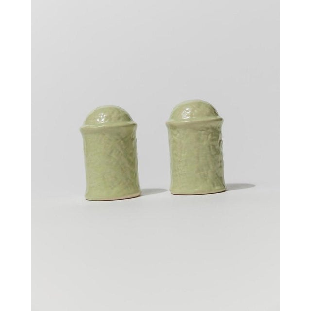 Vintage Salt and Pepper Shakers in Mint Ceramic, 1970s, Set of 2 For Sale - Image 4 of 11