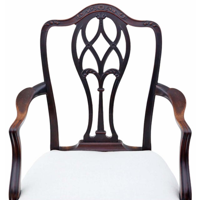 Antique Mahogany Dining Chairs, 1900s, Set of 12 For Sale - Image 9 of 11