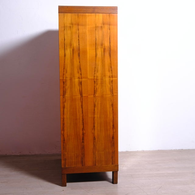 Italian Oak Wardrobe with Mirror, 1930s For Sale - Image 10 of 13