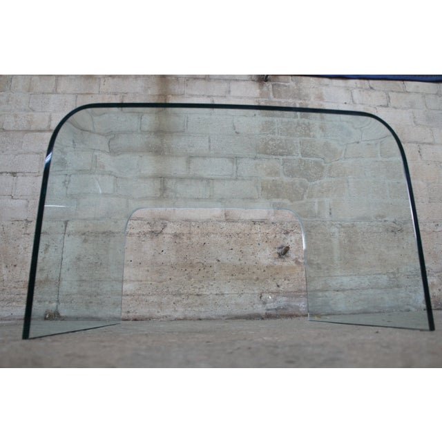 Vintage Mid Century Modern Clear Glass Waterfall Coffee Table For Sale - Image 6 of 7