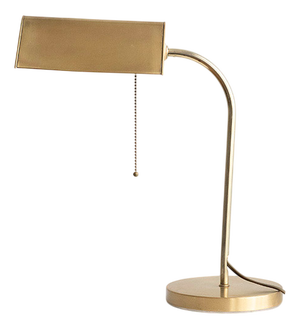 Banker Style Brass Table Lamp, Germany, 1970s