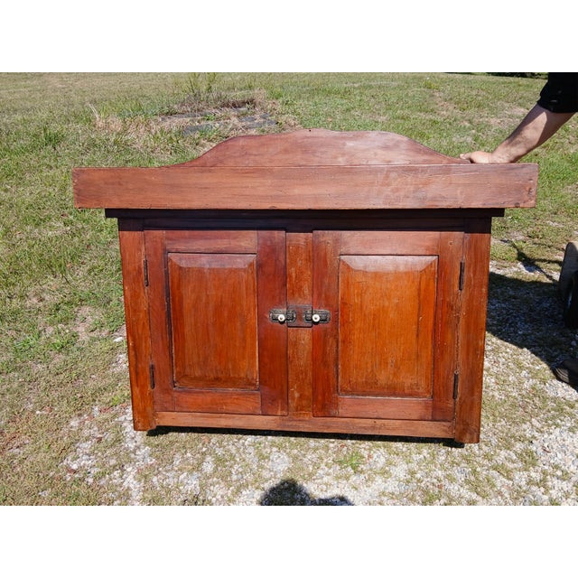 Mid 19th Century Antique Early Pennsylvania Primitive Cherry Dry Sink Hand Crafted 1840s For Sale - Image 5 of 13
