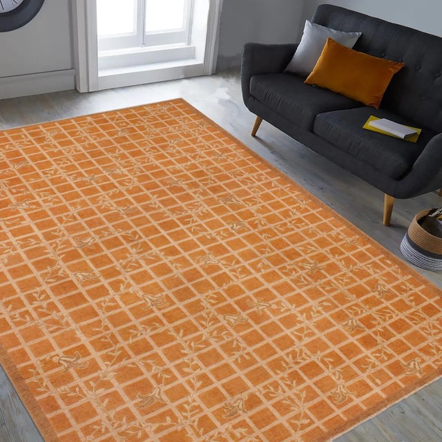 A Persian influenced Turkish hand knotted rug made by skilled artisans capable of creating the most exceptional vegetable...