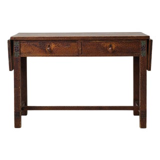 Antique Swedish Grace Desk in Pine with Hand Carved Decor by Otto Wretling, 1890s For Sale