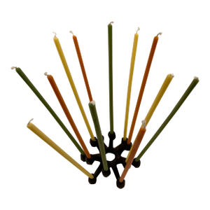 Mid-Century Danish Candle Holder & Taper Candles