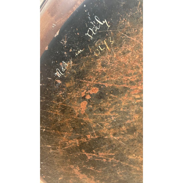 Vintage Italian Hand-Painted Metal Patchwork Drum Stool / Side Table For Sale - Image 11 of 11