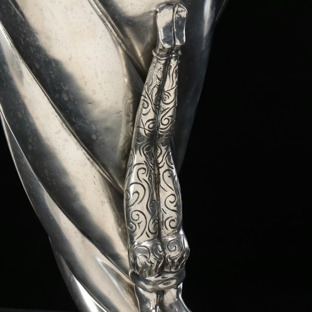 Late 20th Century Piero Figura Pewter Wine Chiller Vase Centerpiece for Neiman Marcus For Sale - Image 5 of 15