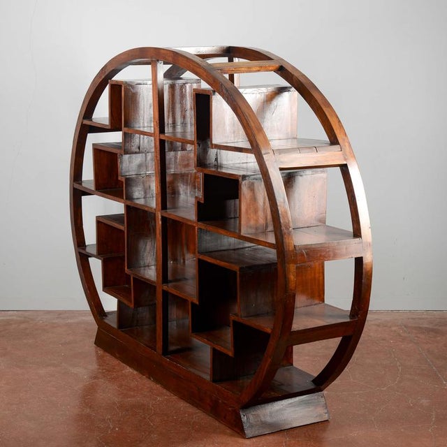 Wood Vintage Oriental Style Bookcase For Sale - Image 7 of 18