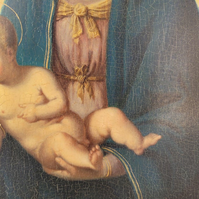 Follower of Rafael Sanzio, Madonna Connestabile, Italy, 1800s, Oil on Board, Framed For Sale - Image 16 of 18