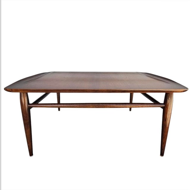 1970s Walnut Mid-Century Bassett Coffee Table For Sale - Image 10 of 12