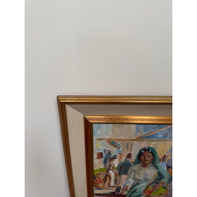 1946 P. W. Lamb South African Impressionist Durban Market Oil Painting For Sale - Image 11 of 18