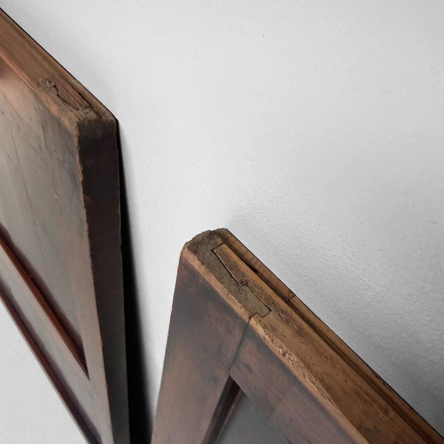Wood Japanese Minimalist Wooden Door or Wall Panels, 1890s, Set of 2 For Sale - Image 7 of 9